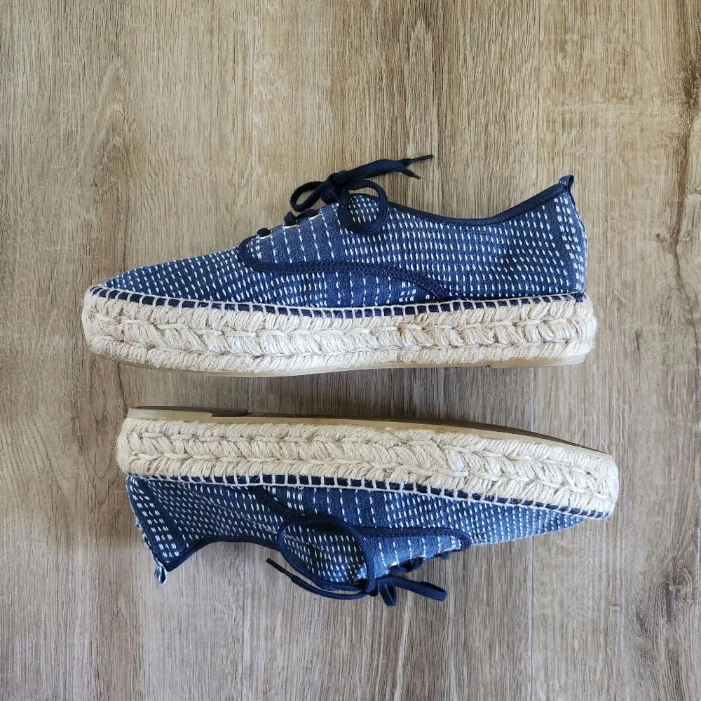 Loeffler Randall Women's Navy Blue Alfie Espadrille Sneakers - Picture 5 of 11